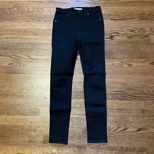 Madewell 10” high rise skinny jean Size 25 black EUC